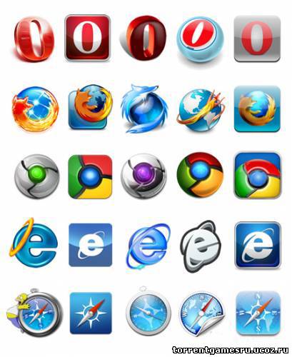 Набор иконок для браузеров [2011, Иконки] Скачать торрент